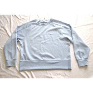 Women Yoga Licious Scuba Prodigy Blue Active Pullover Sz L (WS68)